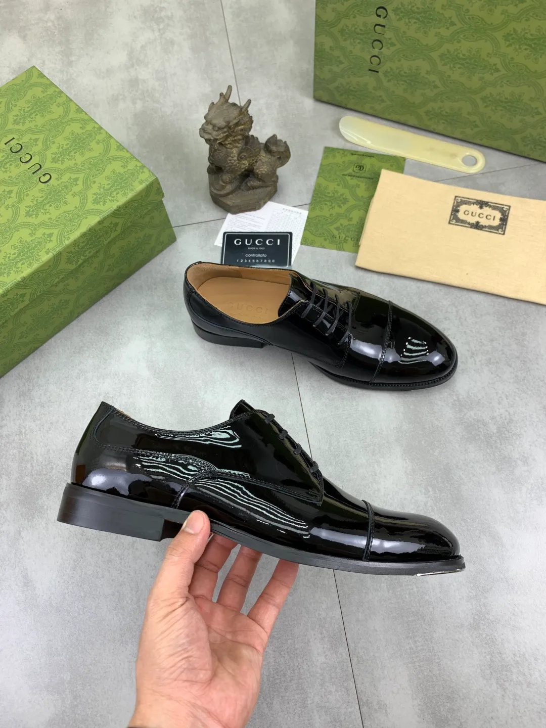 Men's men's shoes 💰P640 [New style] Water dyed cowhide 💰💎💎💎 [Gucci] GUCCI high-end men's formal business leather shoes, original order 1:1! Original imported high-end open-edge beaded calfskin, original metal buckle, imported first-layer cowhide lining for feet. Original high-end outsole, men's shoe size: 39-44 (45 customized) 2️⃣ colors available
